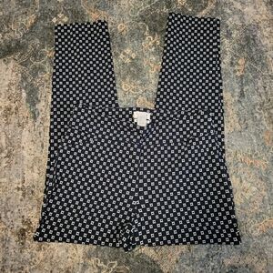 Charter Club Size 12 Blue and White Patterned Pants